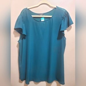 Papermoon Briarwood Flutter Sleeve Blouse Size 2X